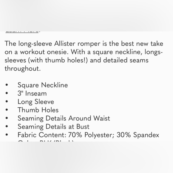 New L Space Alister Romper Umber Long Sleeve Athletic Yoga Gym Active Medium - Picture 16 of 16